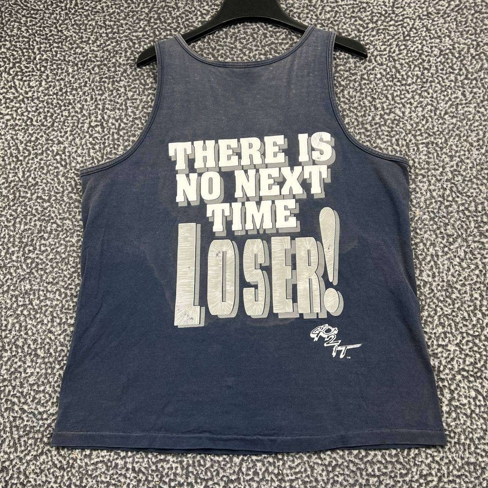 Vintage Savvy Shirt Men Large There Is No Next Time Loser Graphic Sleeveless L